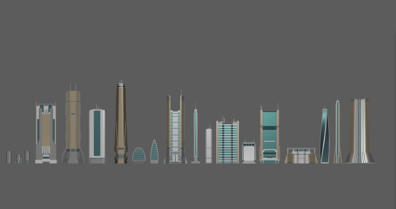 Sci-Fi Buildings Pack 3D model_22