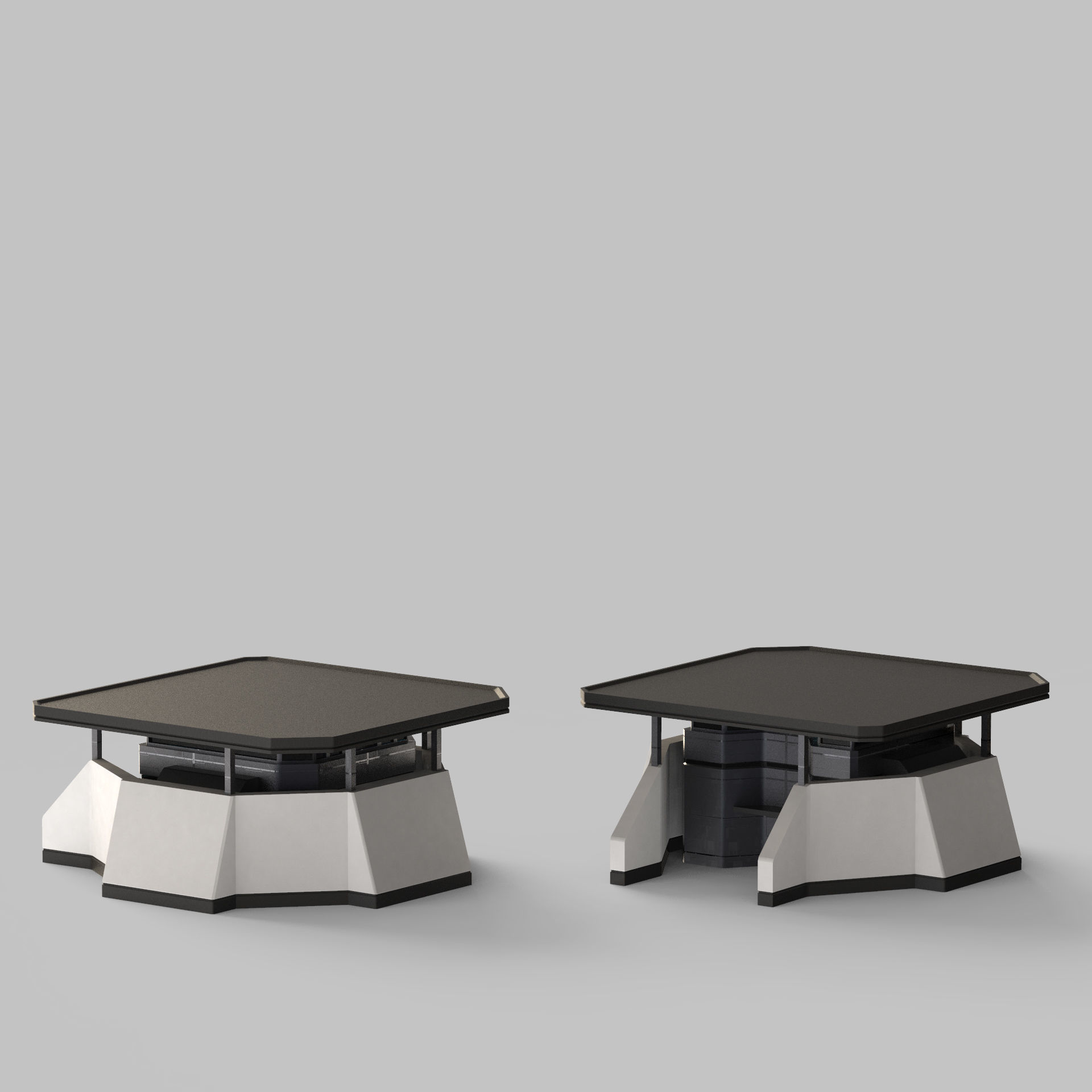 Sci-Fi Buildings Pack 3D model_11