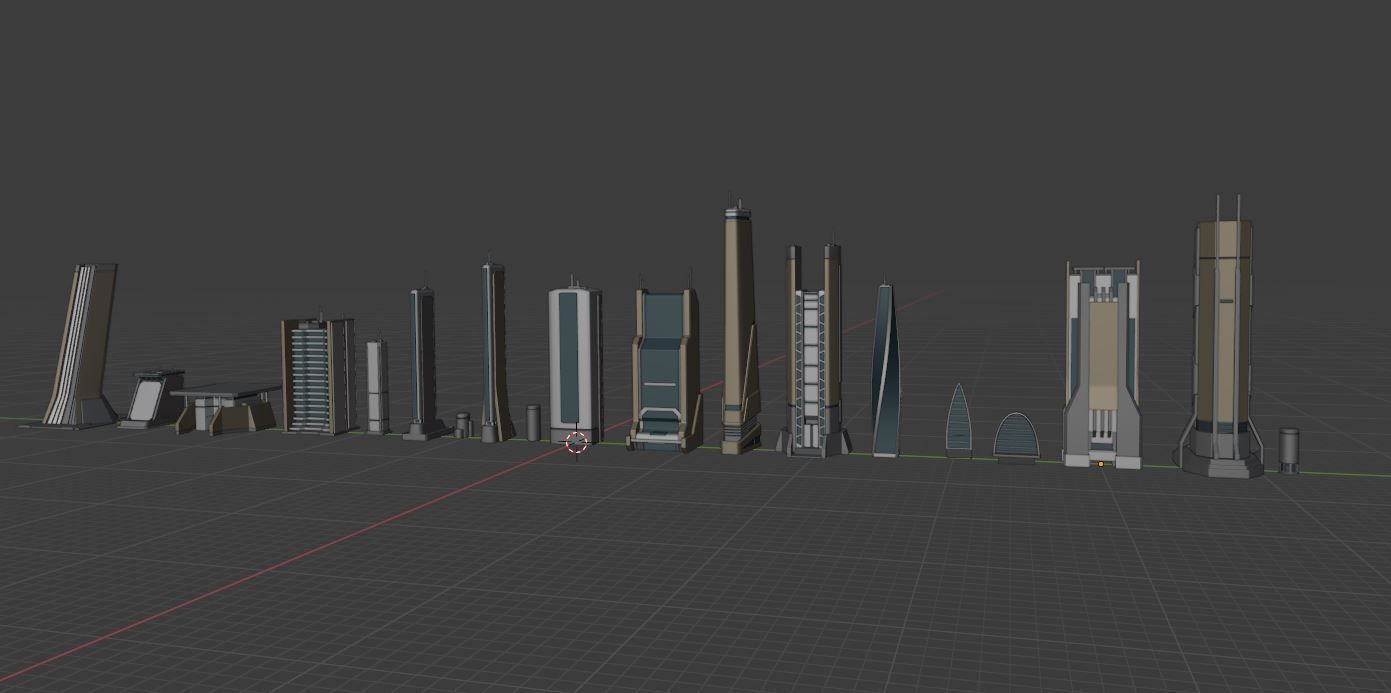 Sci-Fi Buildings Pack 3D model_19