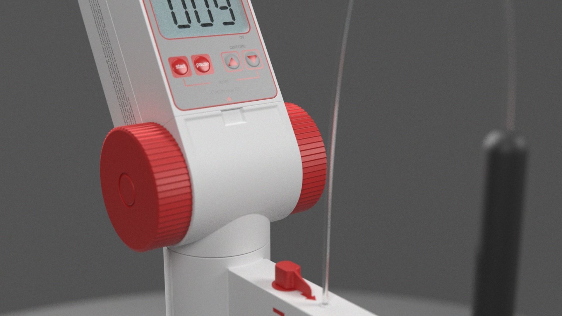 Dispenser digital pipette with handle 3D model_2