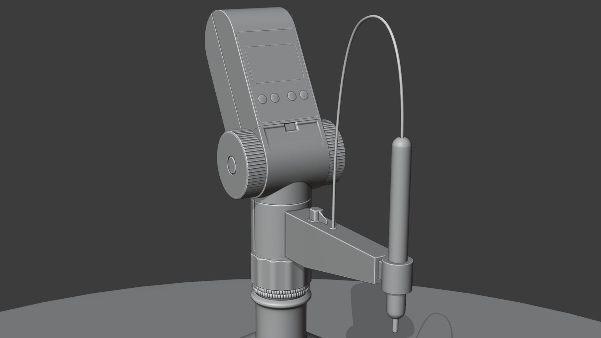 Dispenser digital pipette with handle 3D model_4