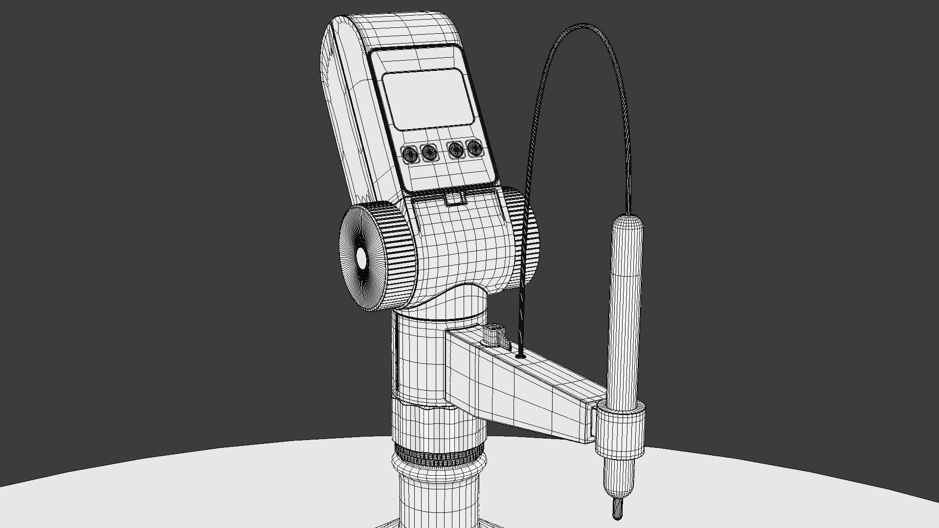 Dispenser digital pipette with handle 3D model_11
