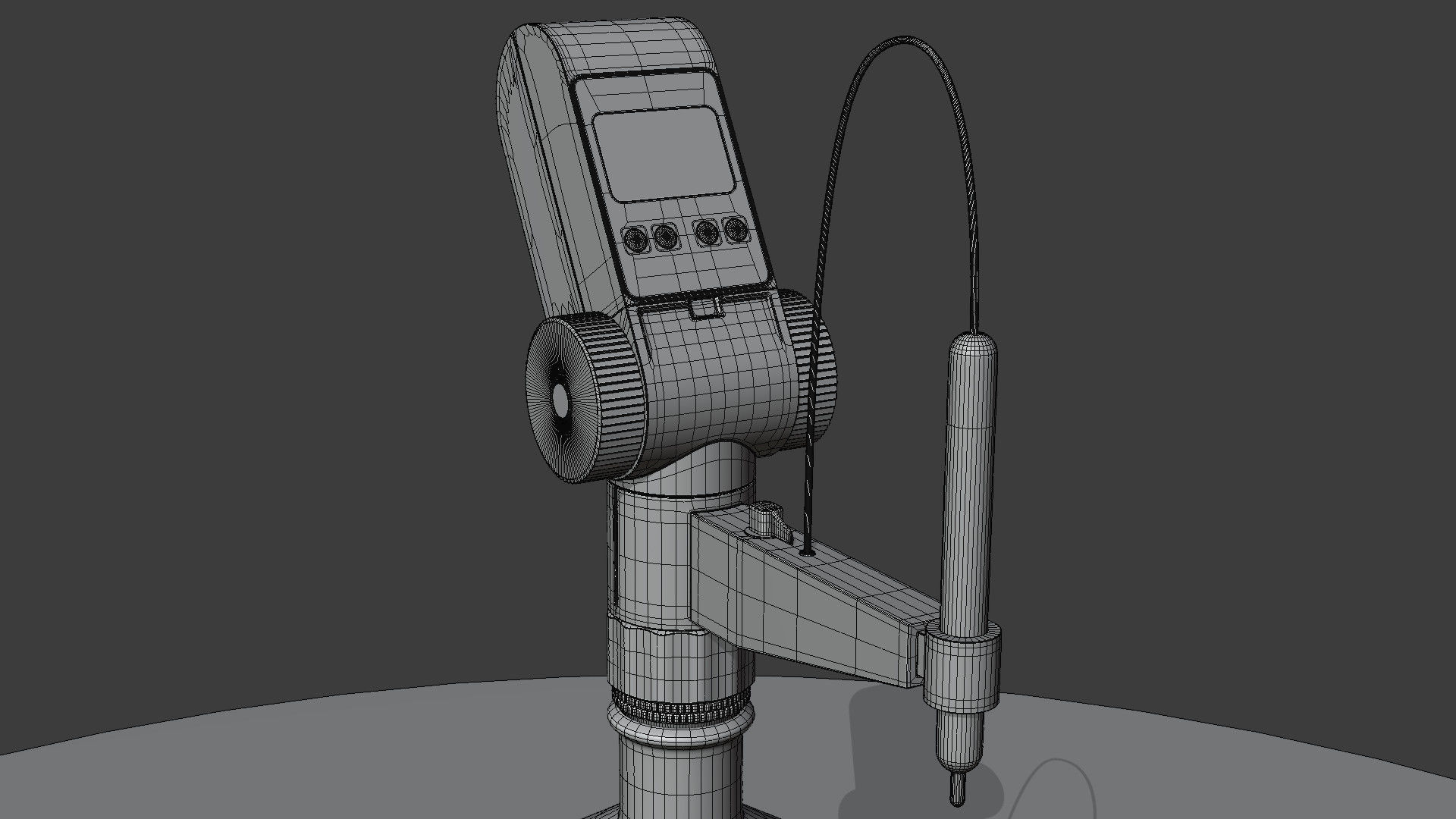 Dispenser digital pipette with handle 3D model_7