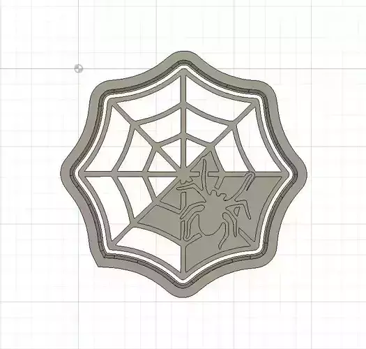 Halloween Spiderweb Cookie and Fondant Cutter with Embosser 3D print model