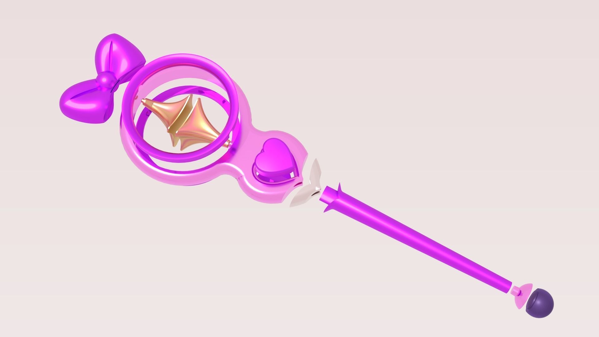 Sparcle Cadet Staff 3D print model_1