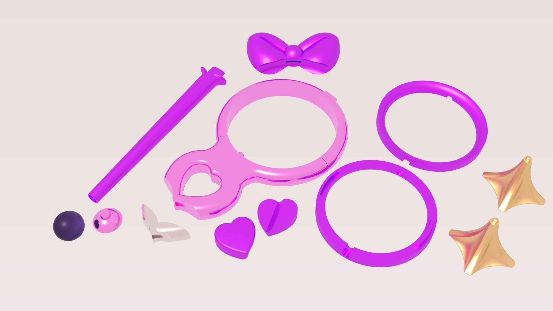 Sparcle Cadet Staff 3D print model_16