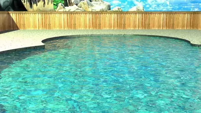 Pool Decoration Low Poly Model