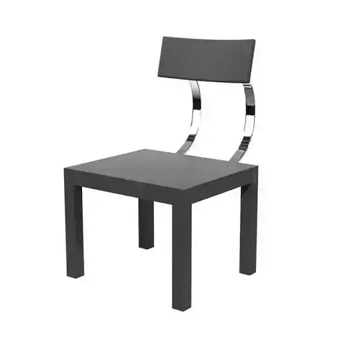 Modern Black And Chrome Chair