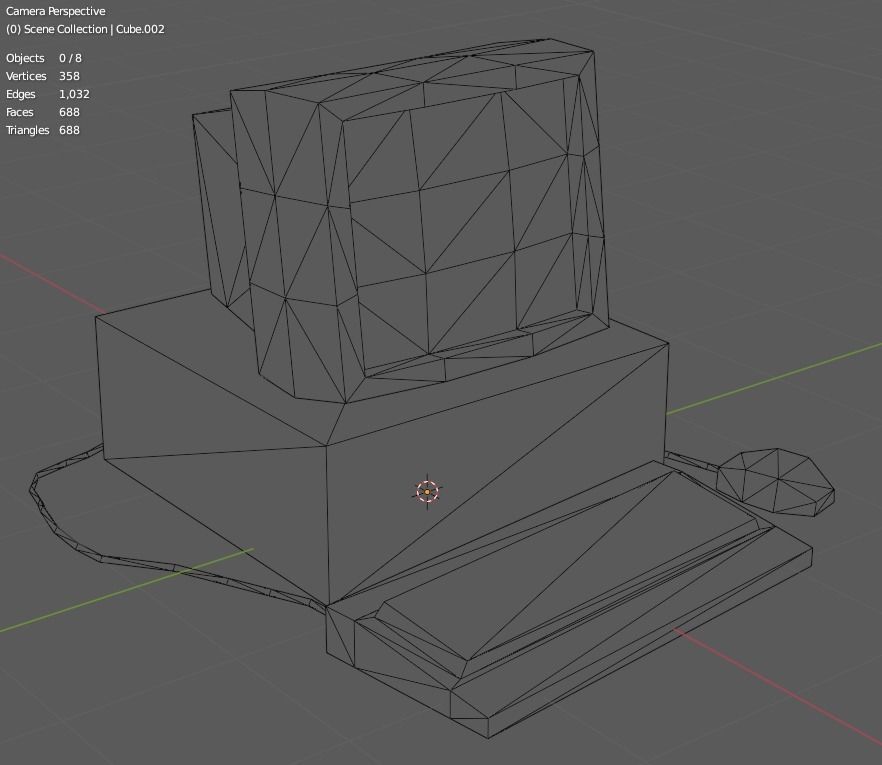 Low Poly Retro PC Low-poly 3D model_4