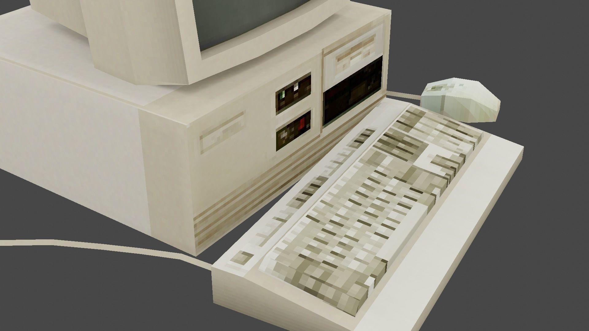Low Poly Retro PC Low-poly 3D model_2