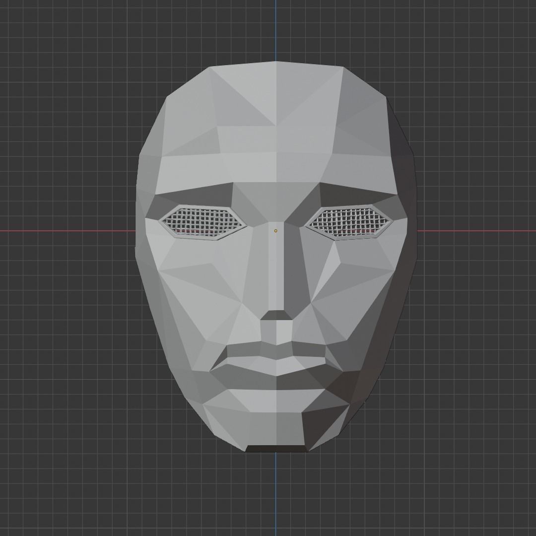 Front Man Mask Round 6 3D print model_3