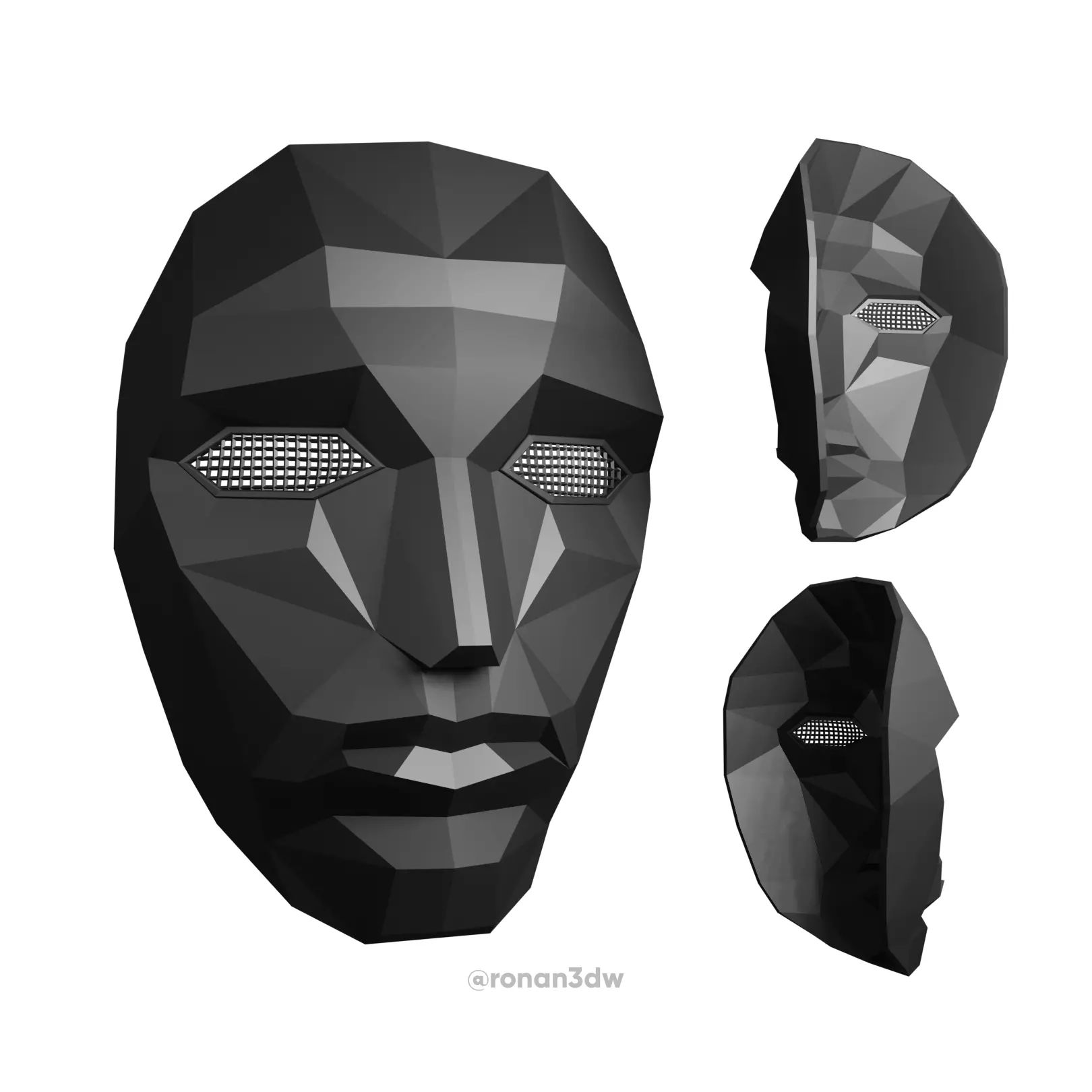 Front Man Mask Round 6 3D print model_0