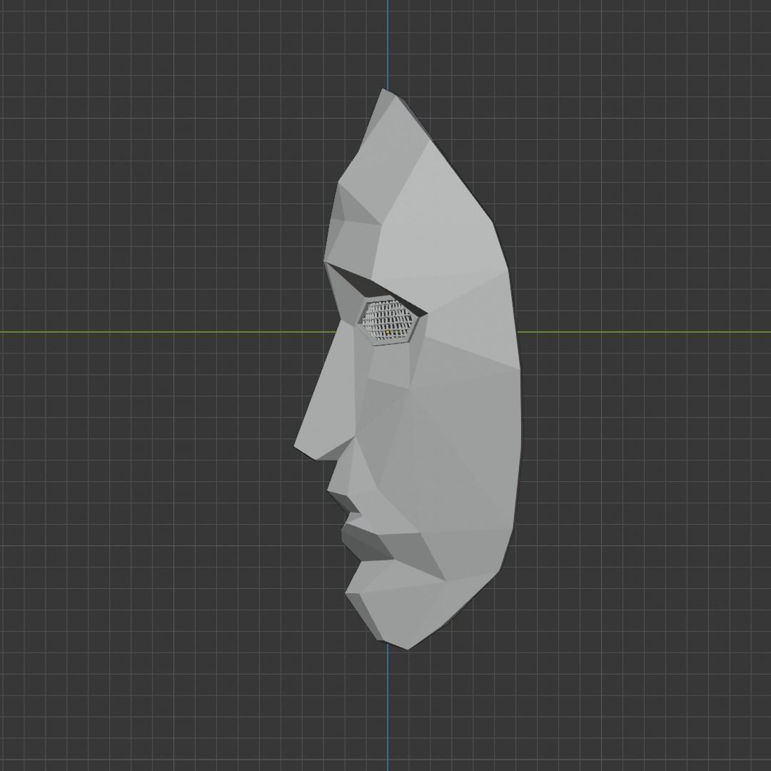 Front Man Mask Round 6 3D print model_4