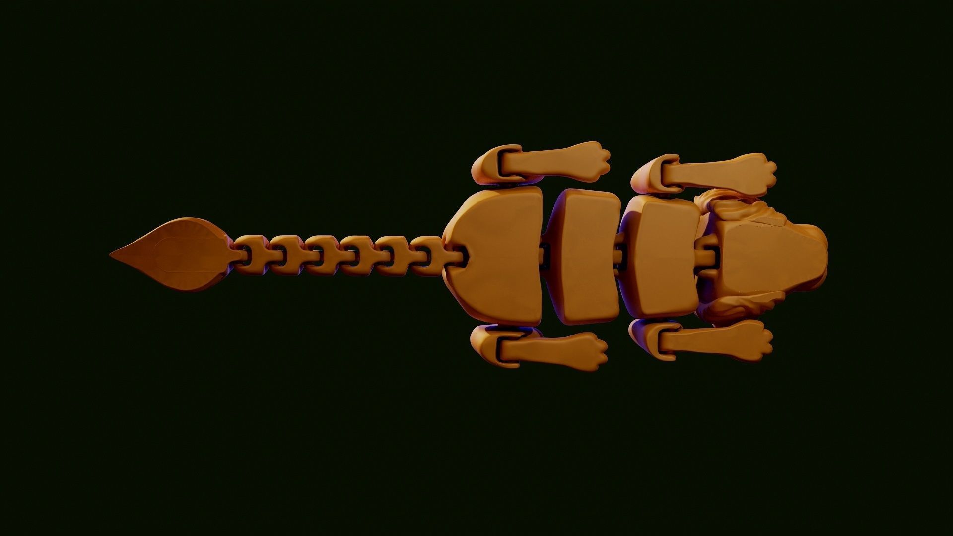 Lion toy segment 3D print model_17