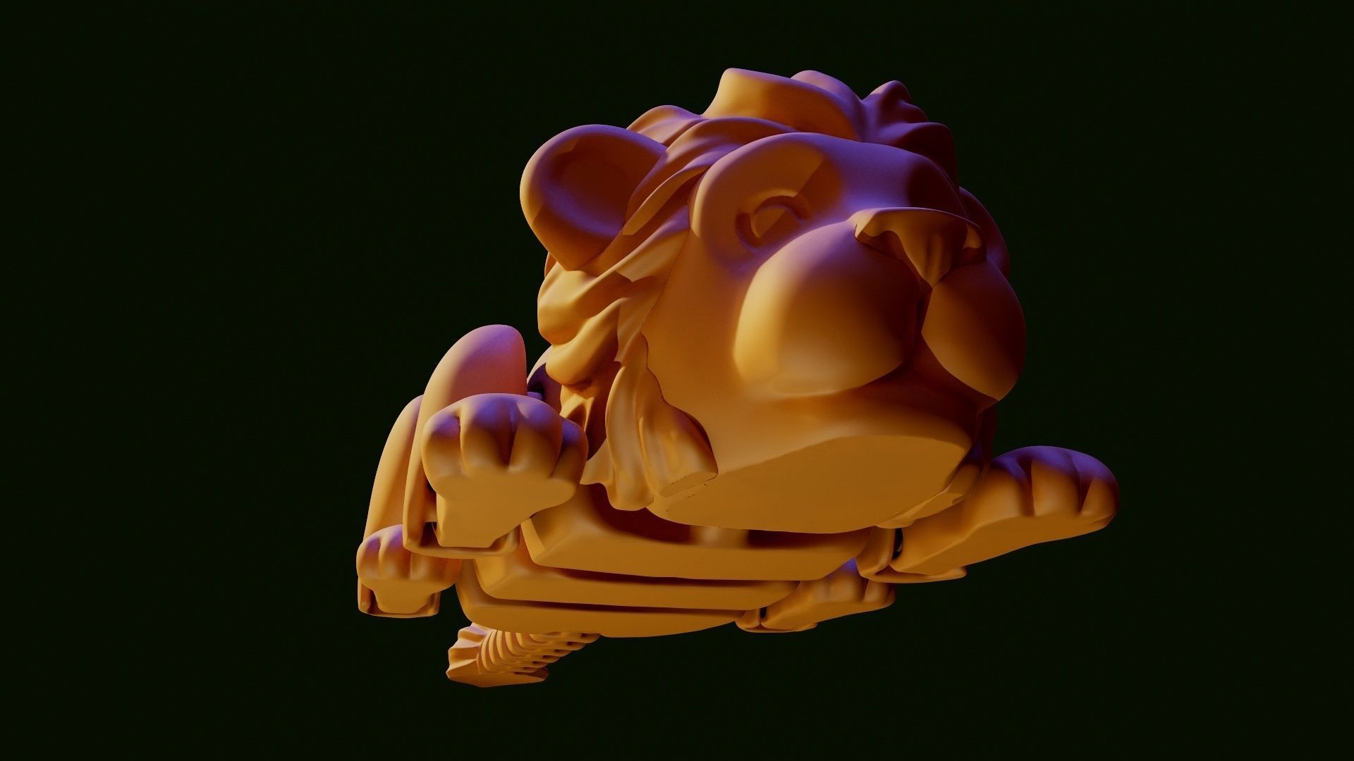 Lion toy segment 3D print model_1