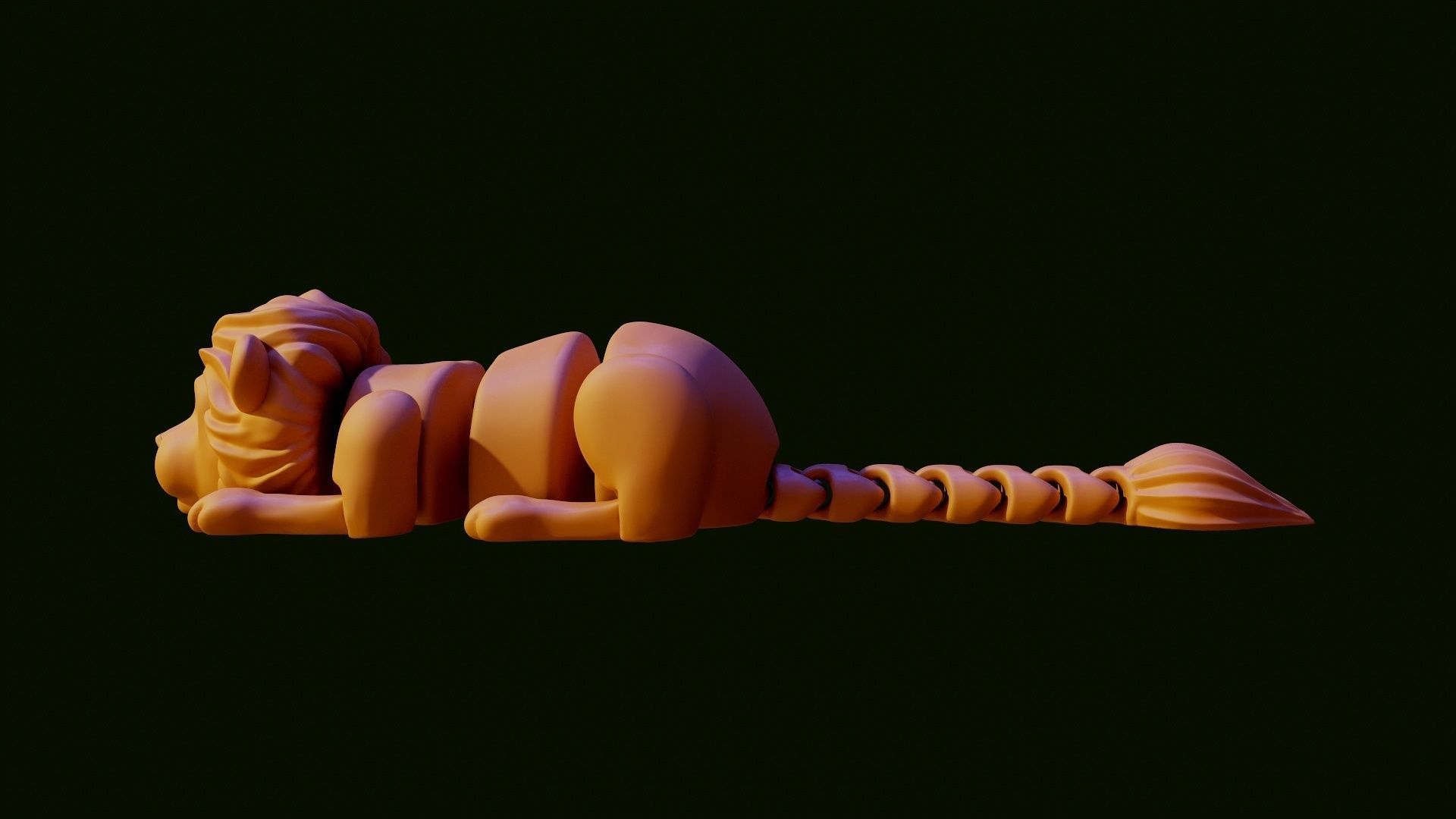 Lion toy segment 3D print model_4