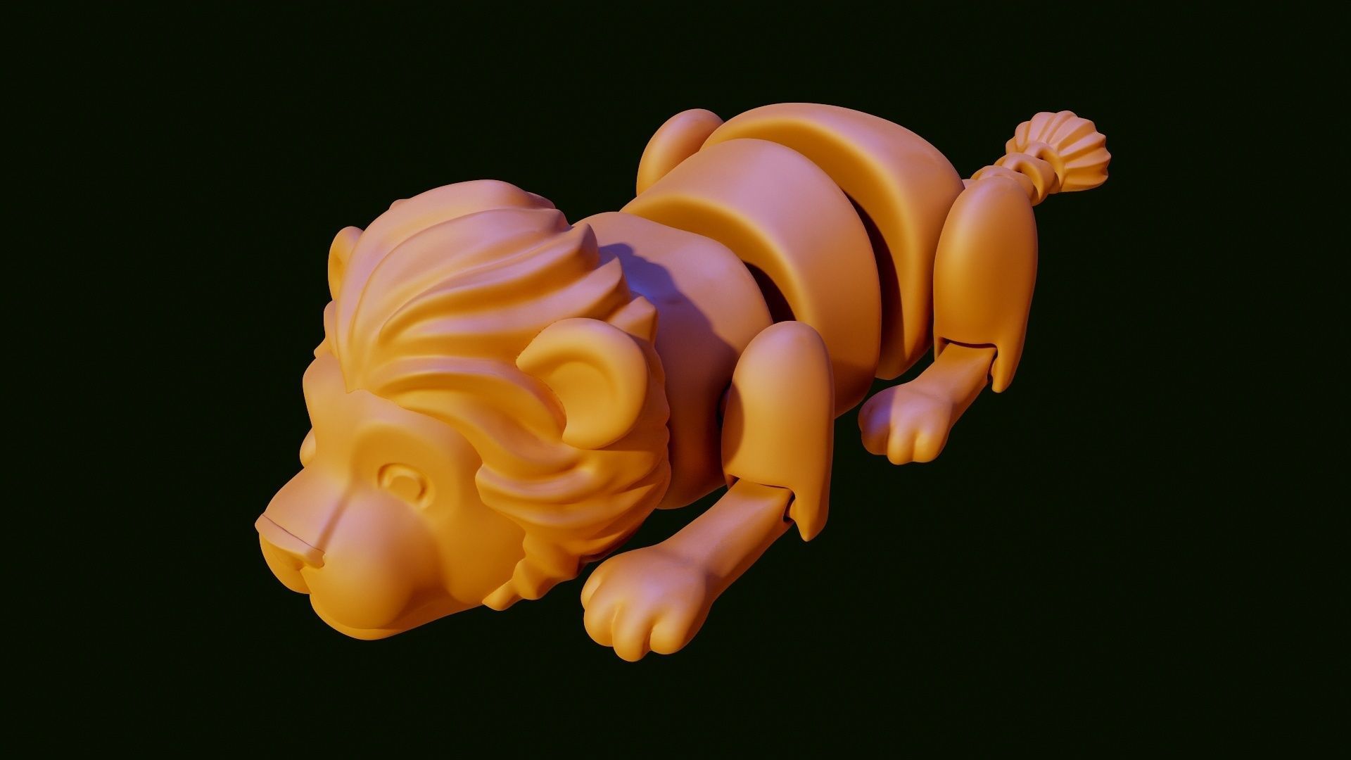 Lion toy segment 3D print model_0
