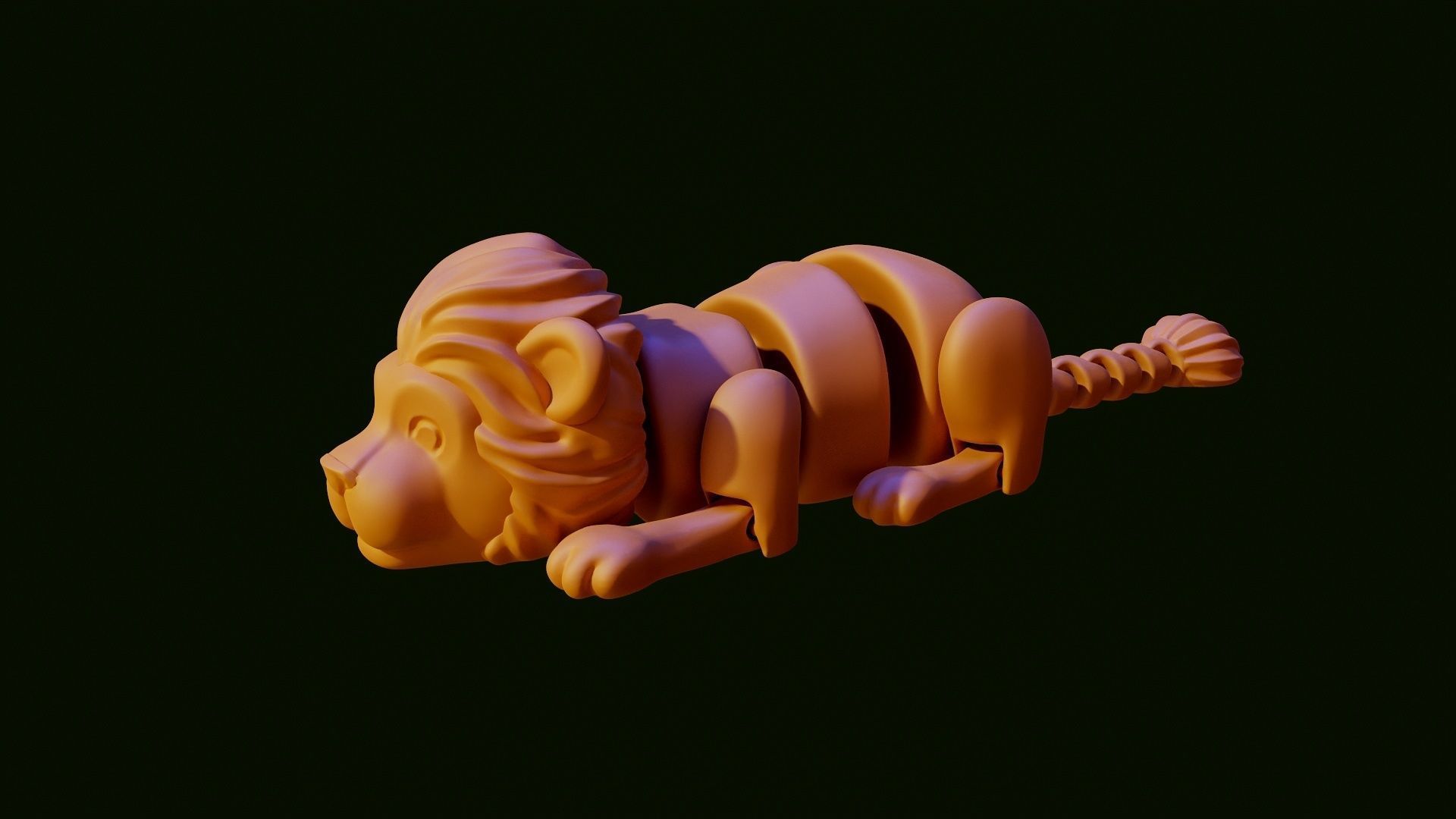 Lion toy segment 3D print model_2
