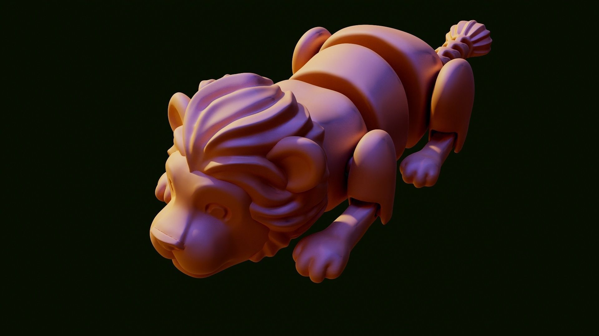 Lion toy segment 3D print model_15