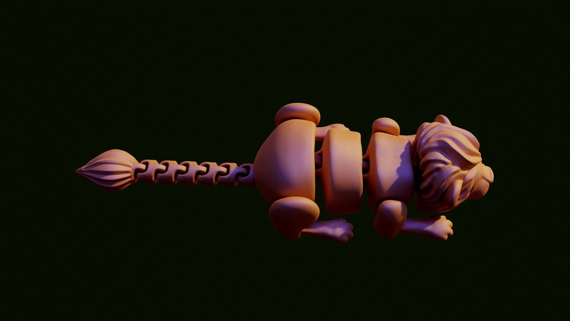 Lion toy segment 3D print model_6