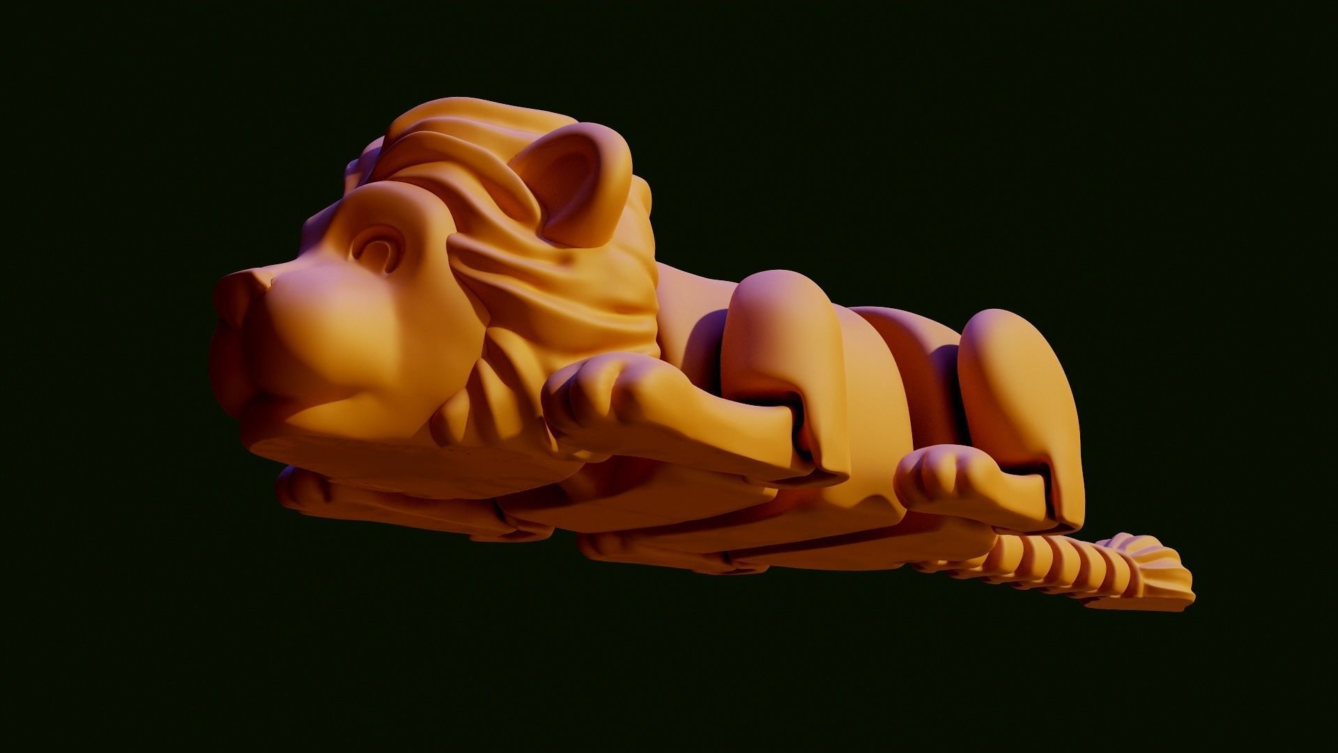 Lion toy segment 3D print model_11