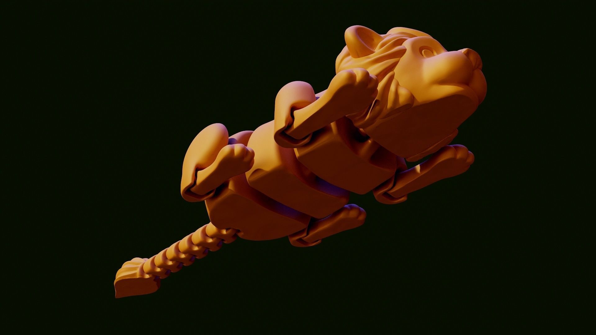 Lion toy segment 3D print model_9