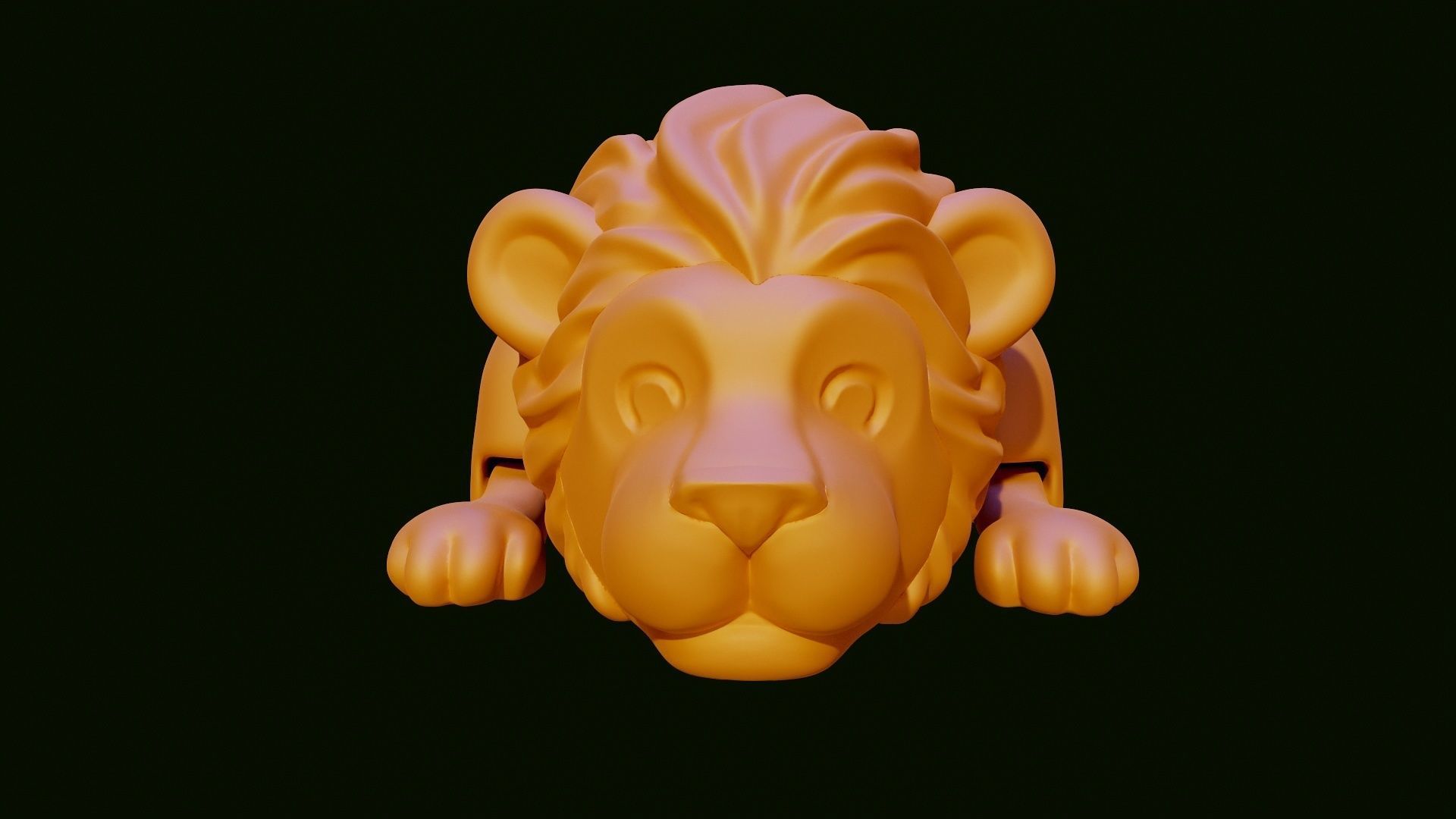 Lion toy segment 3D print model_3