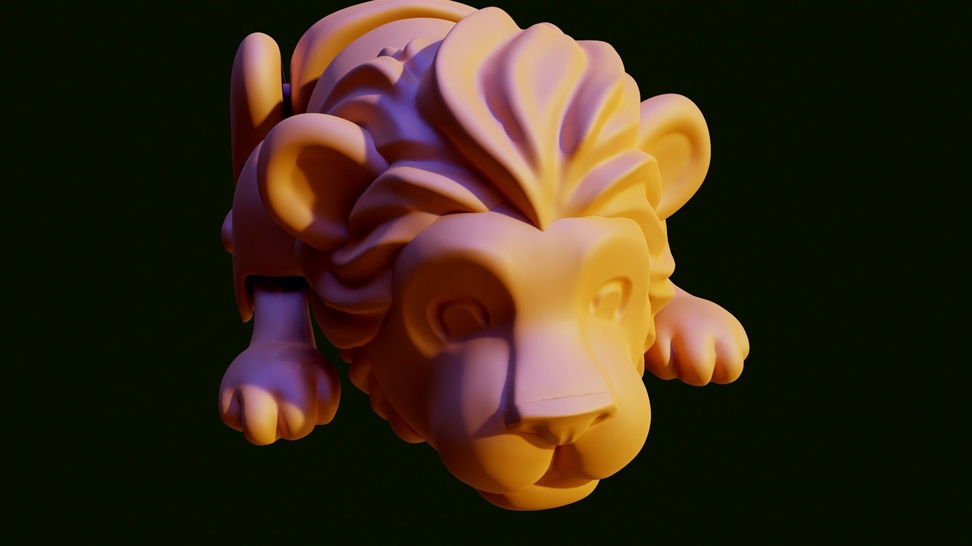 Lion toy segment 3D print model_14
