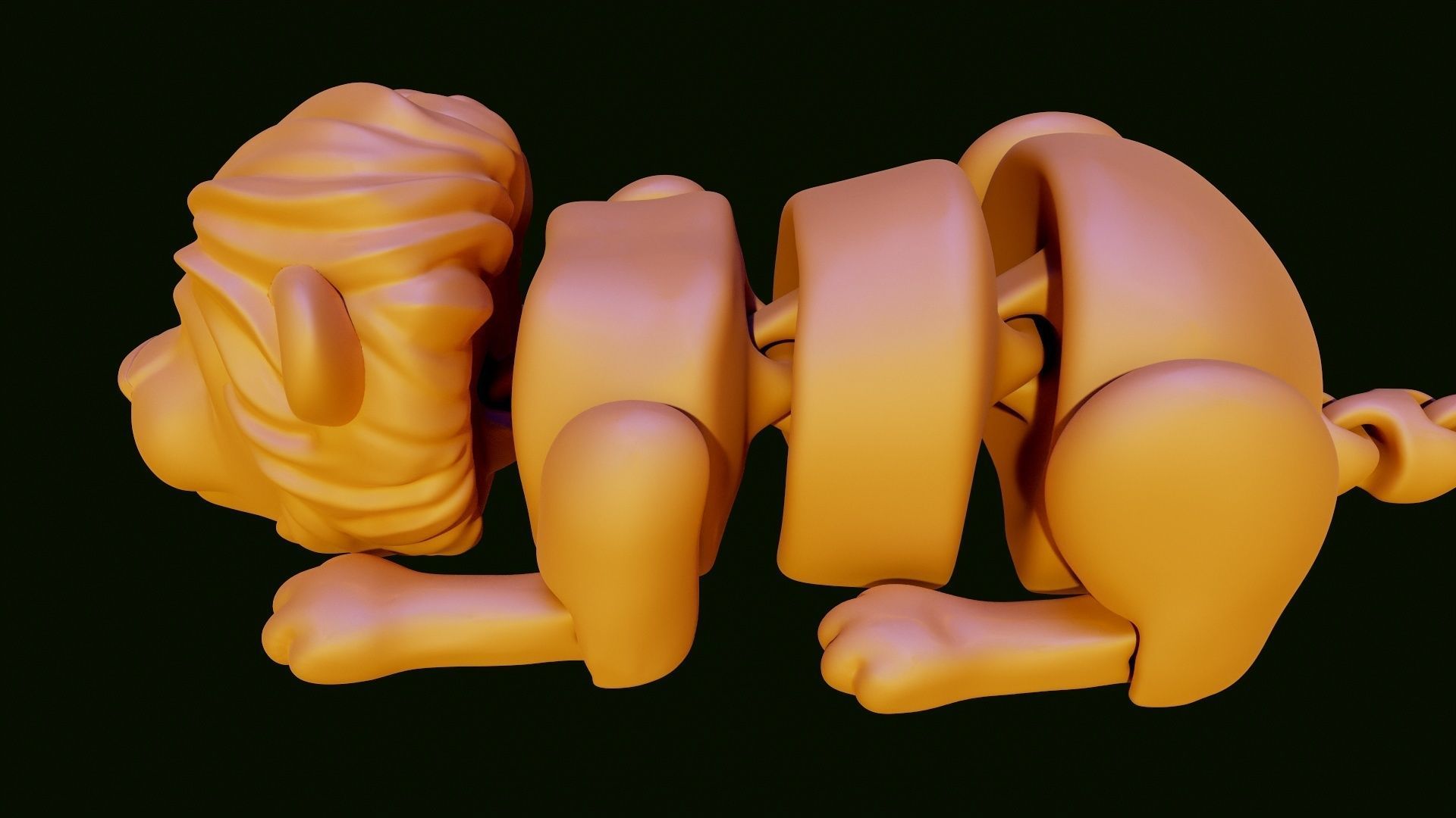 Lion toy segment 3D print model_16