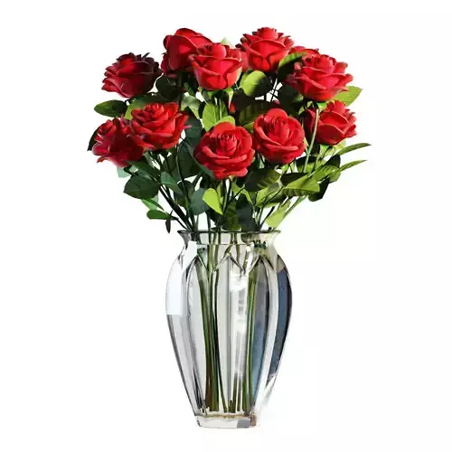 Flower Set 03 - Red Roses Bouquet