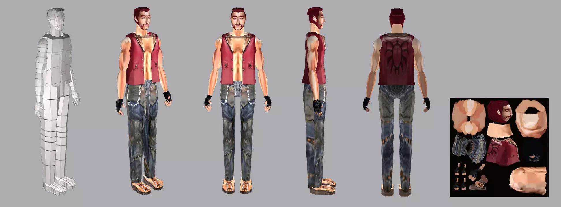 Low Poly Punk Guy Jiaotu Free low-poly 3D model_0