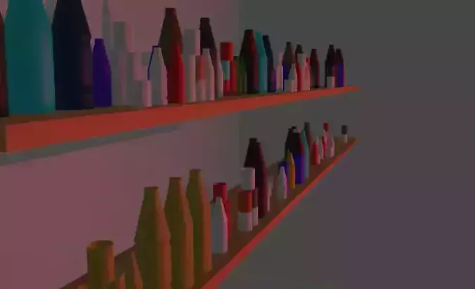 BOUTAILLE shelf with bottles