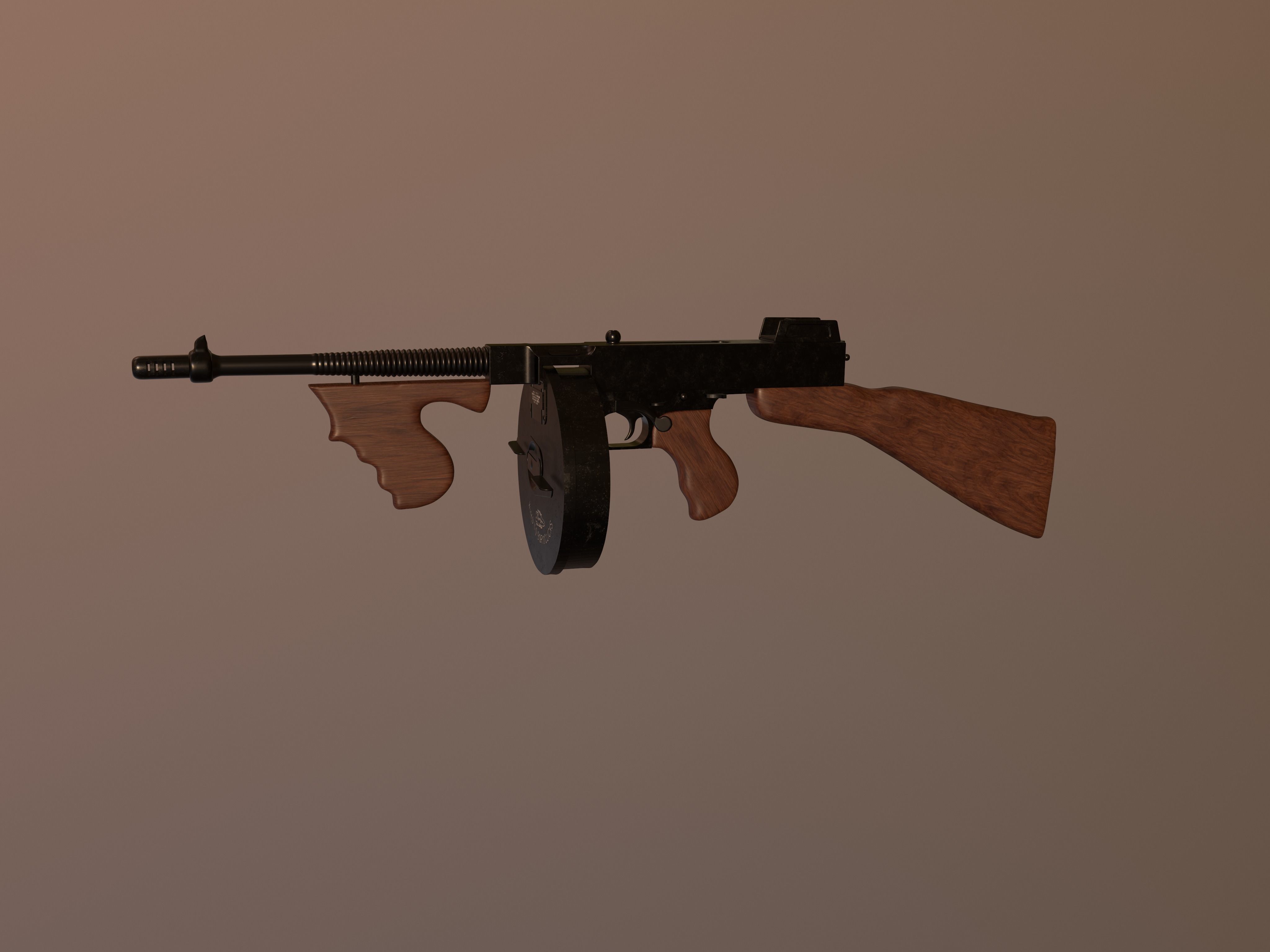 Tommy Gun 3D model_0