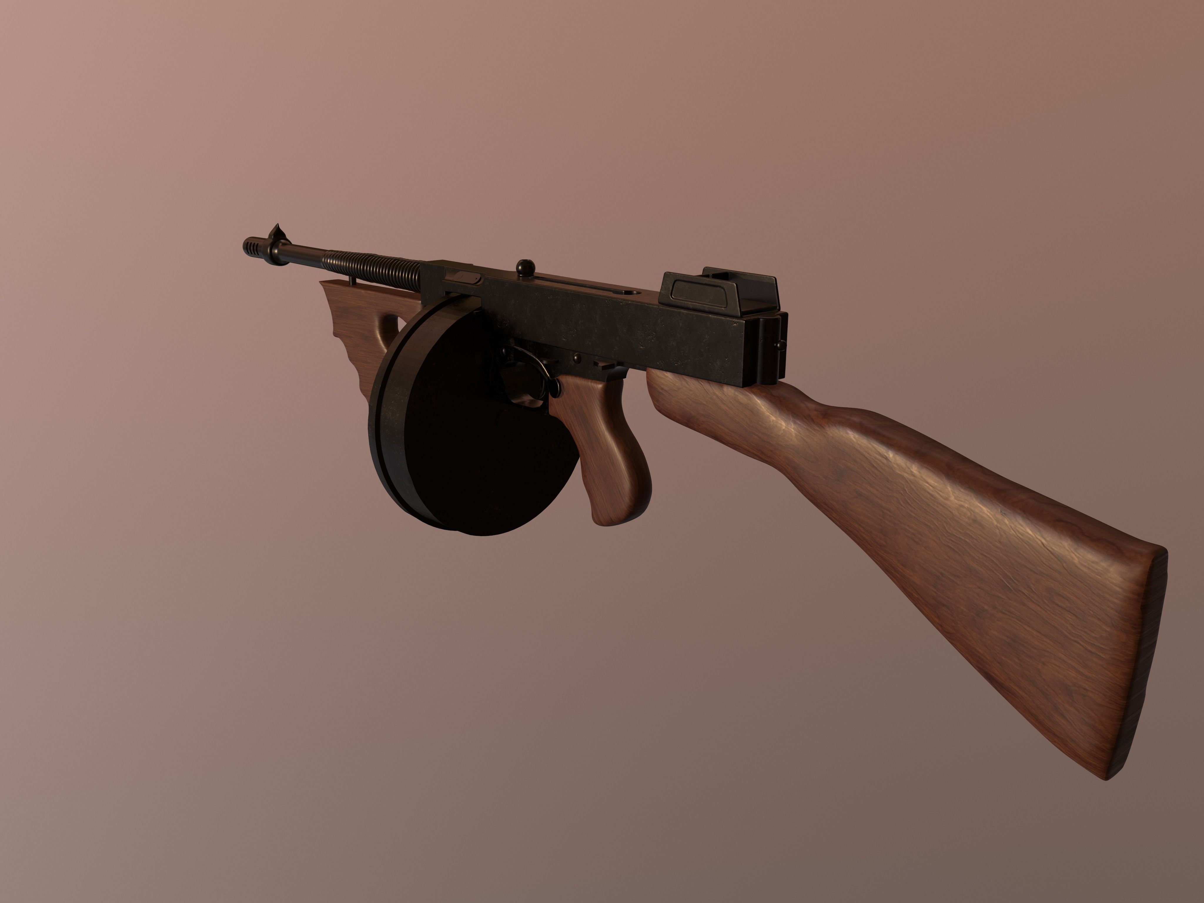 Tommy Gun 3D model_3