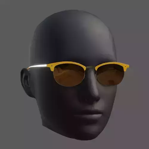 Low poly Orange Sunglasses