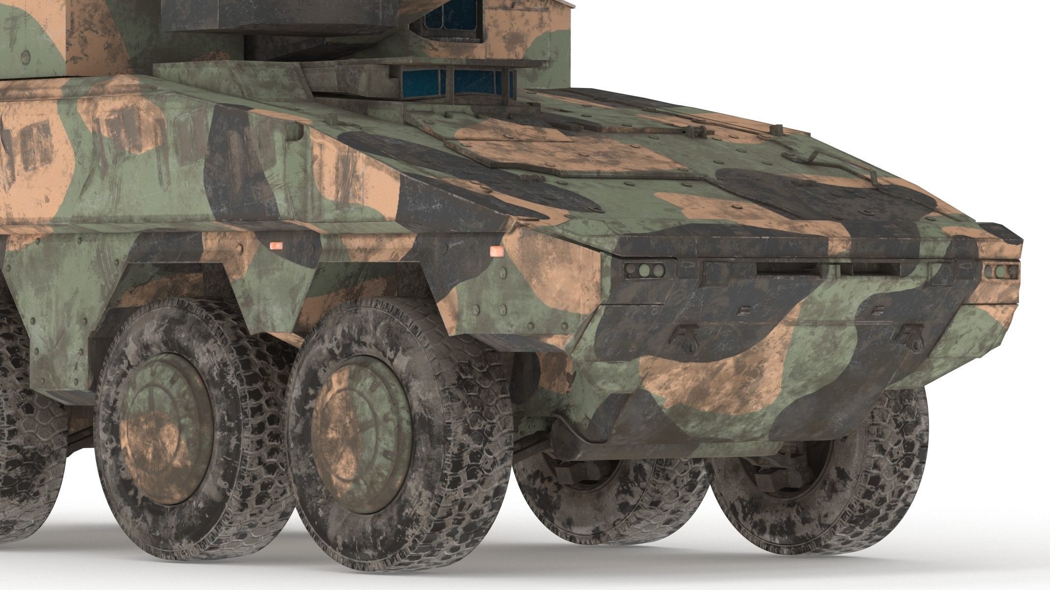 Boxer MRAV Low Poly Low-poly 3D model_12