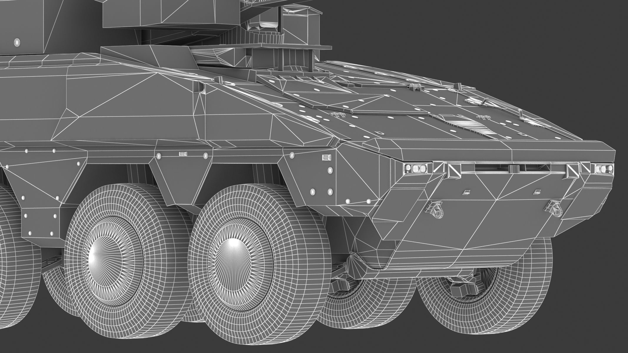 Boxer MRAV Low Poly Low-poly 3D model_32