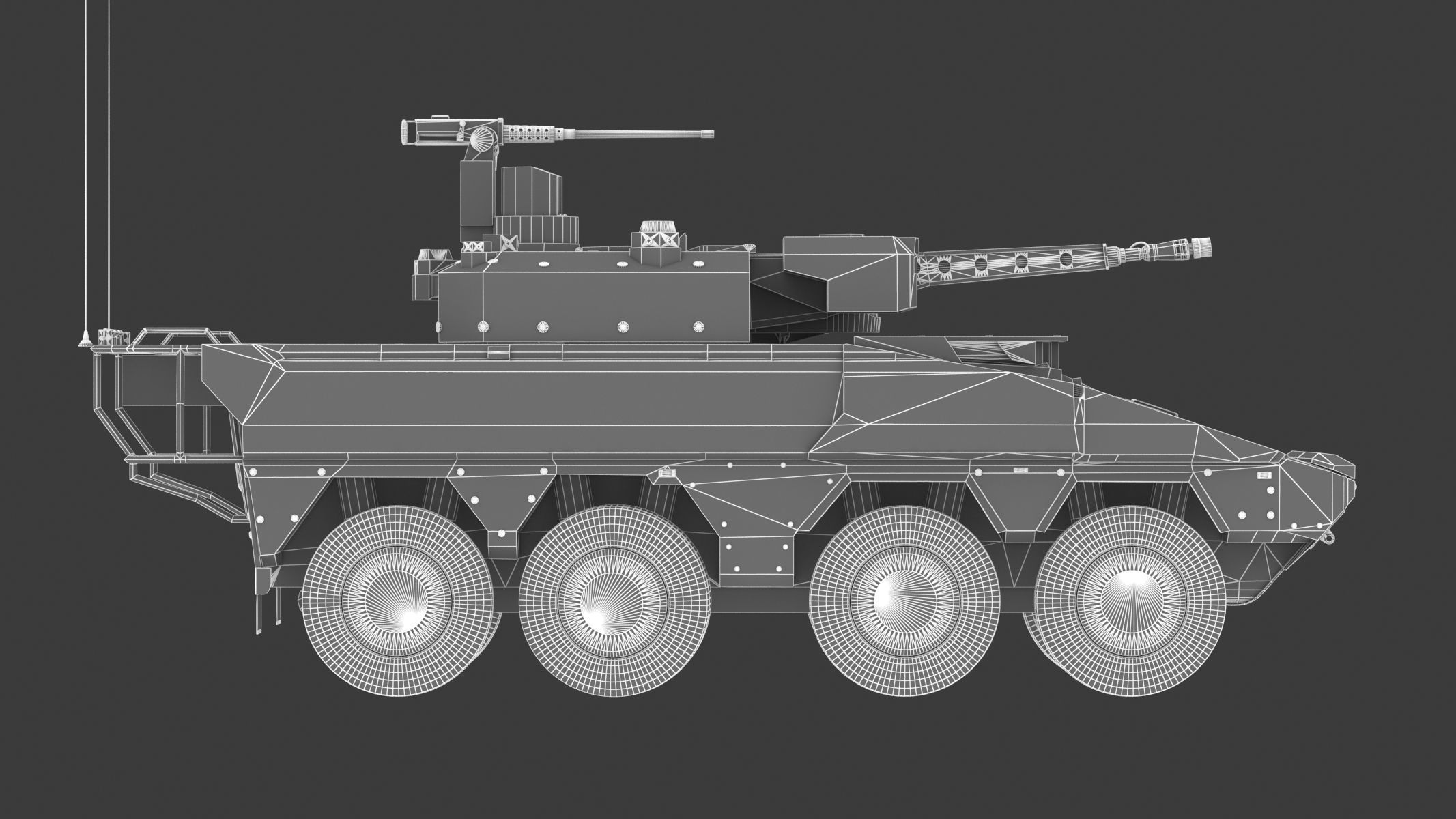 Boxer MRAV Low Poly Low-poly 3D model_23
