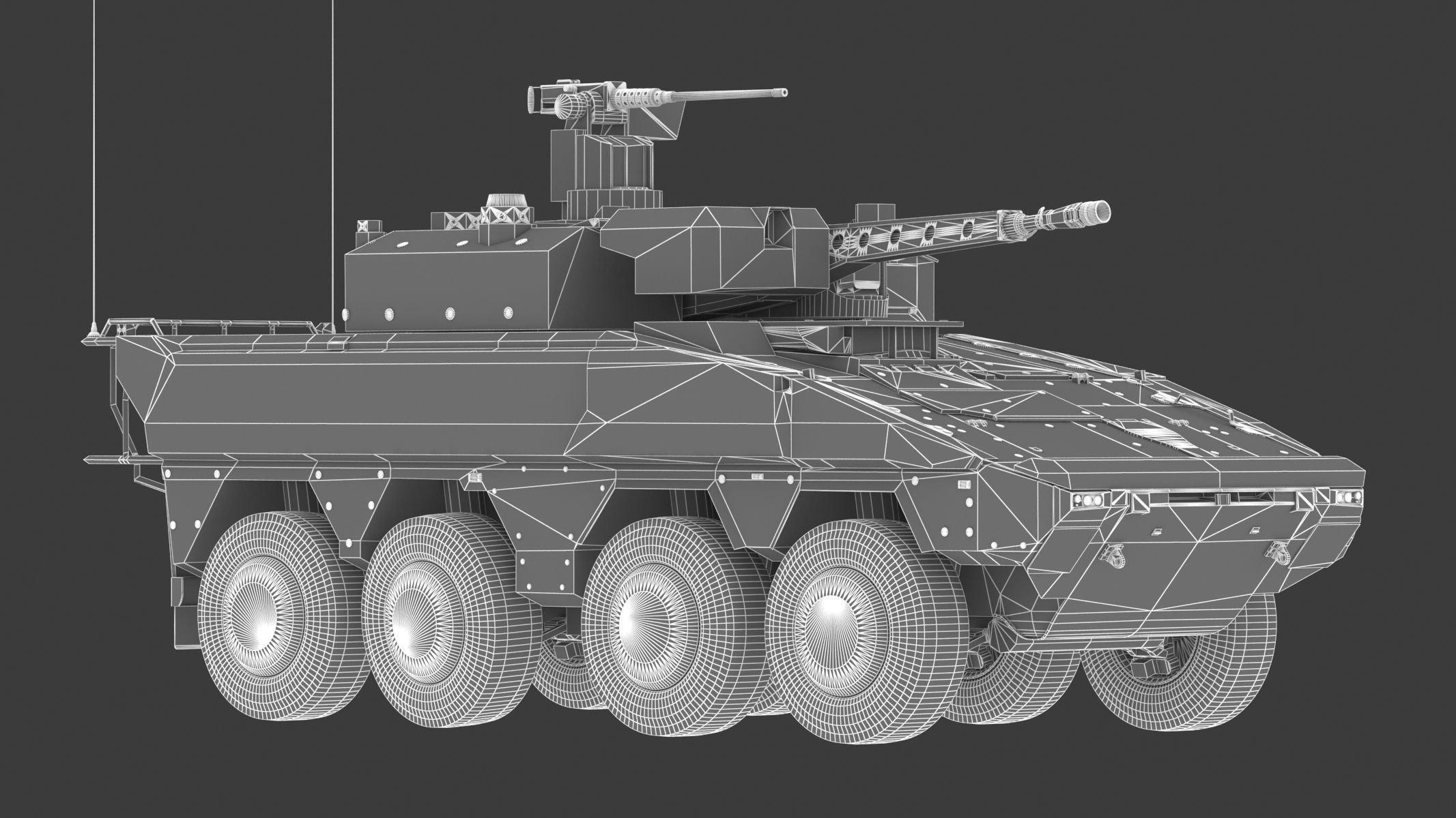 Boxer MRAV Low Poly Low-poly 3D model_22