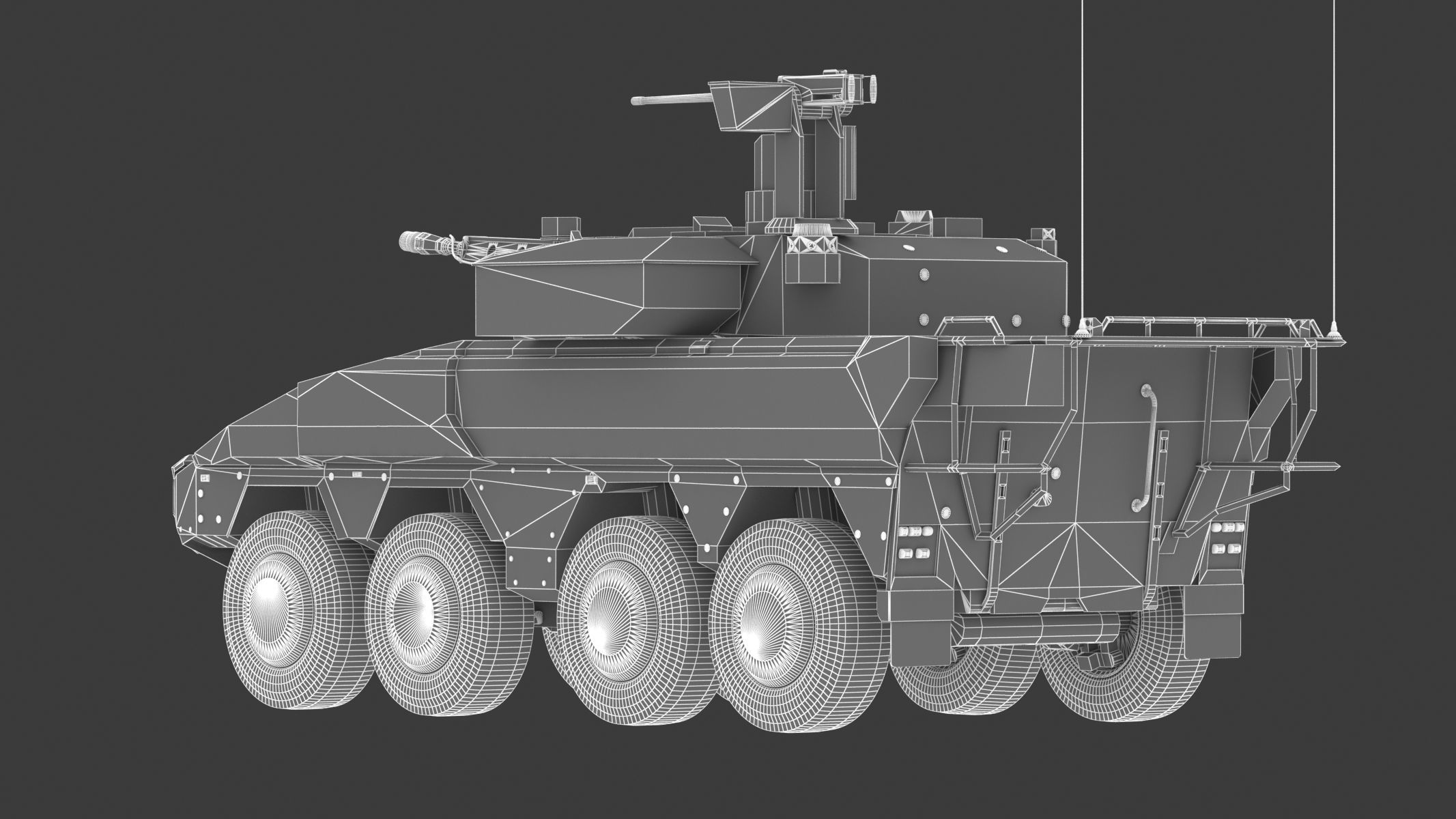 Boxer MRAV Low Poly Low-poly 3D model_26