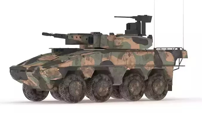 Boxer MRAV Low Poly Low-poly 3D model