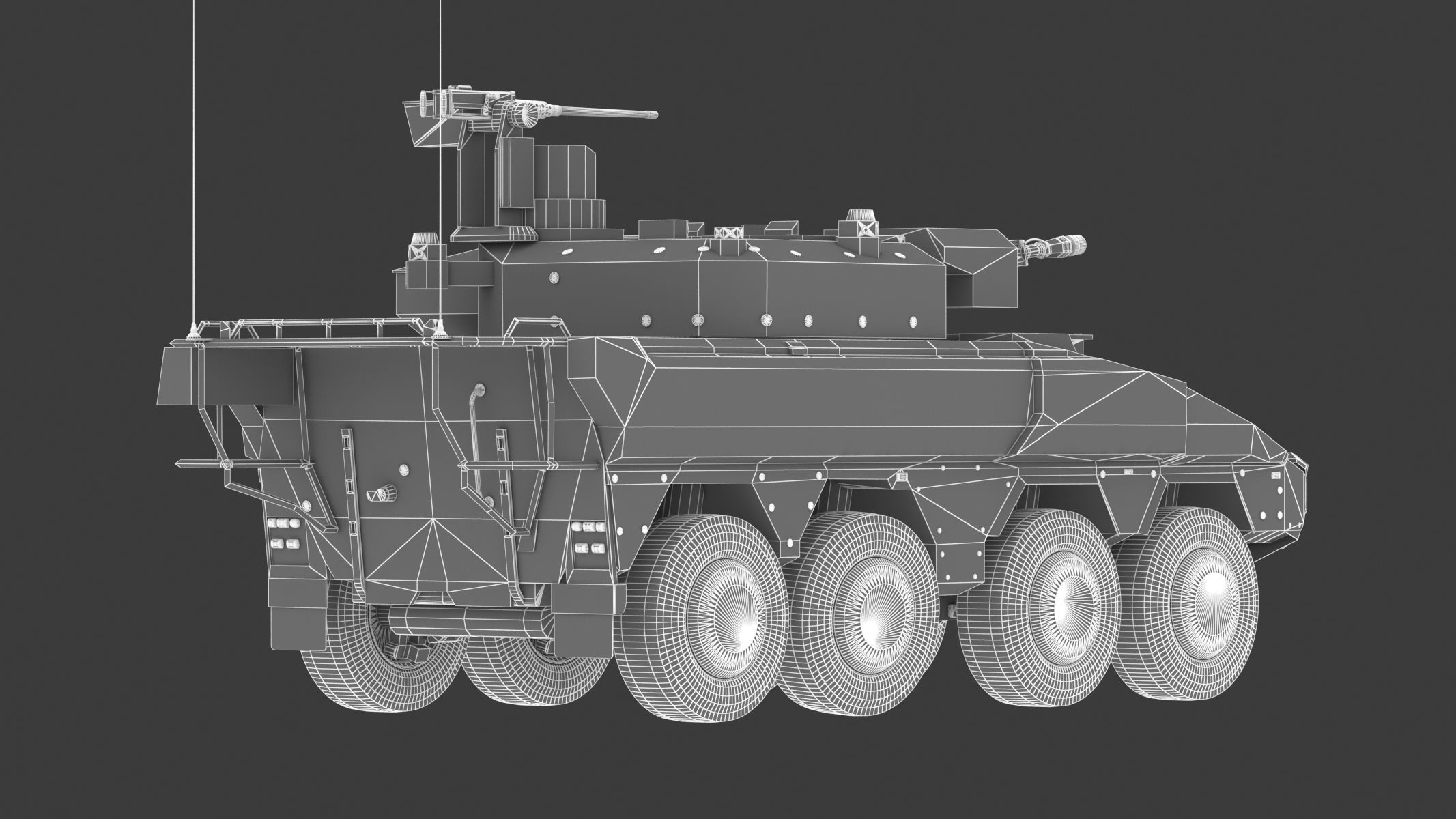Boxer MRAV Low Poly Low-poly 3D model_24