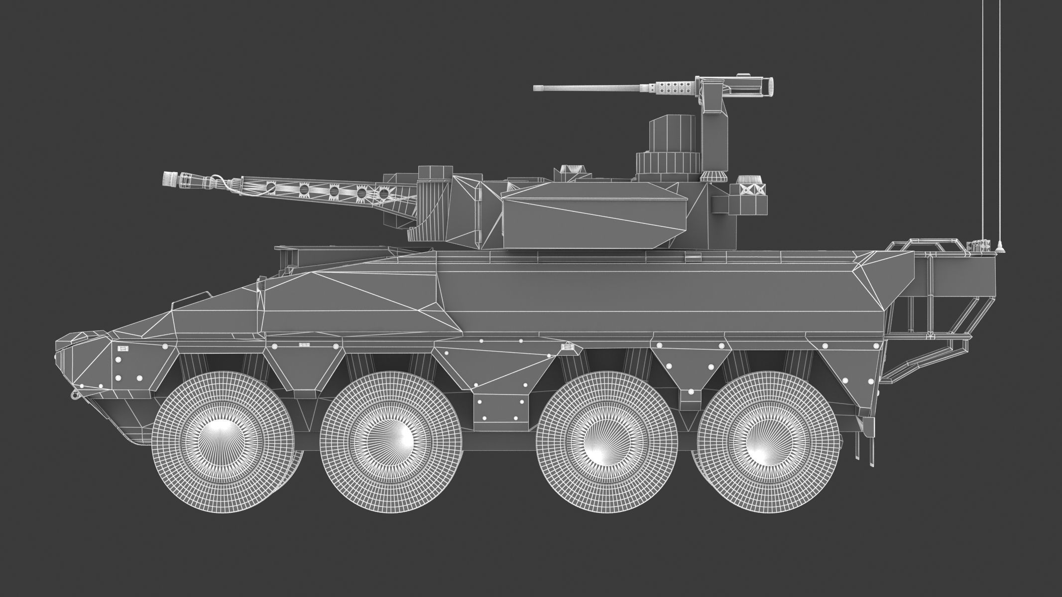 Boxer MRAV Low Poly Low-poly 3D model_27