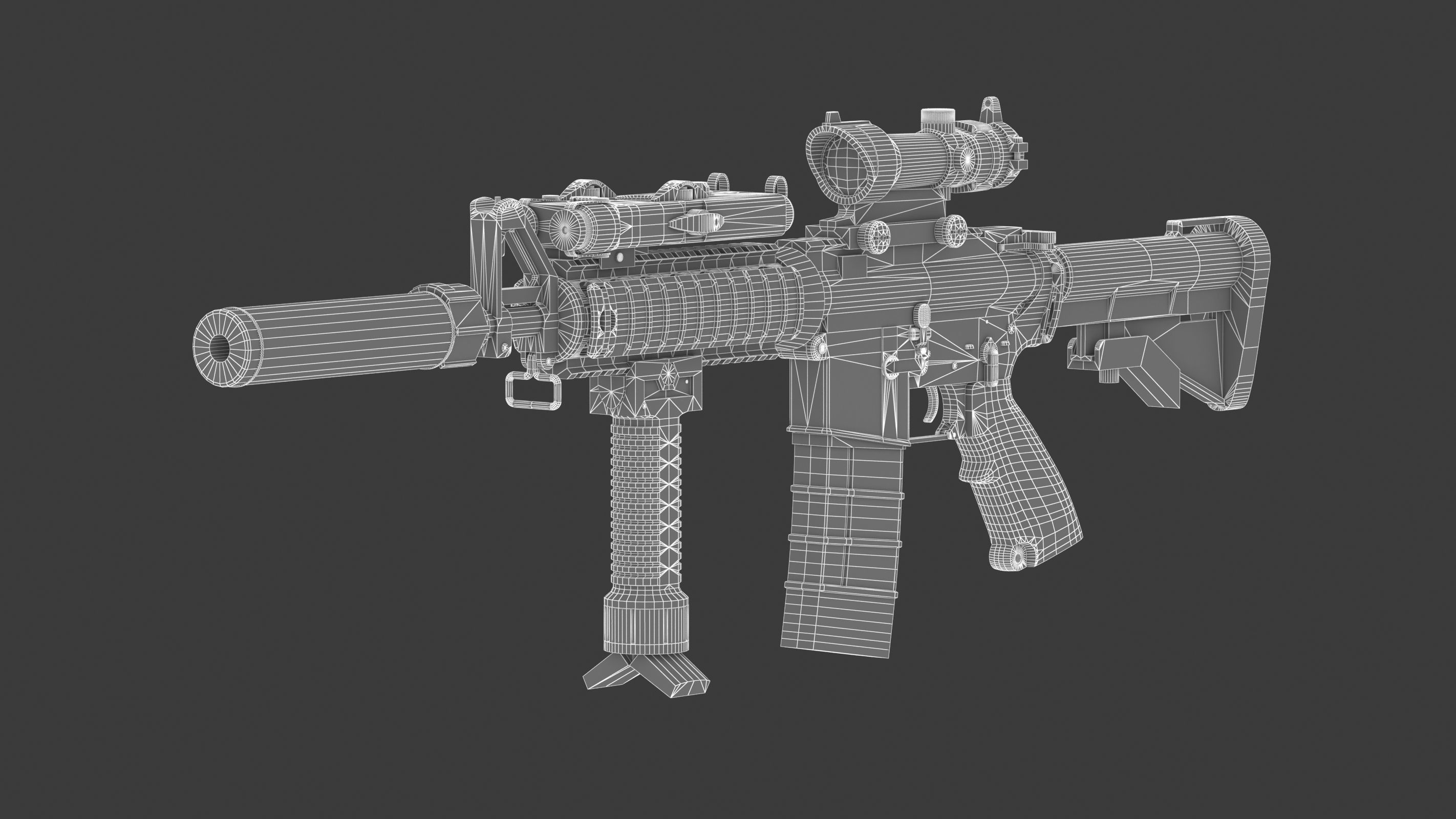 Colt Canada C8SFW Low Poly Low-poly 3D model_18