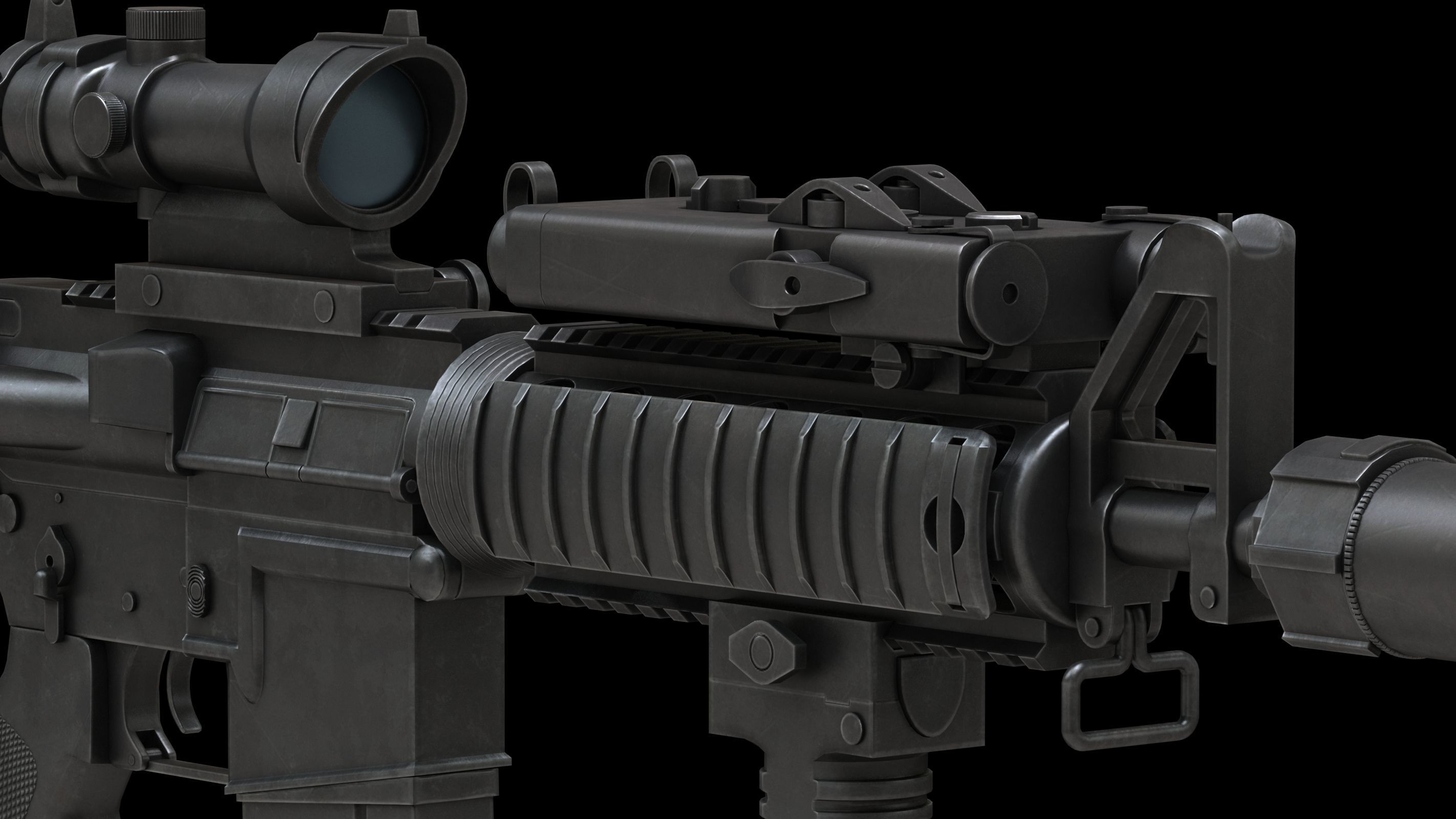 Colt Canada C8SFW Low Poly Low-poly 3D model_9