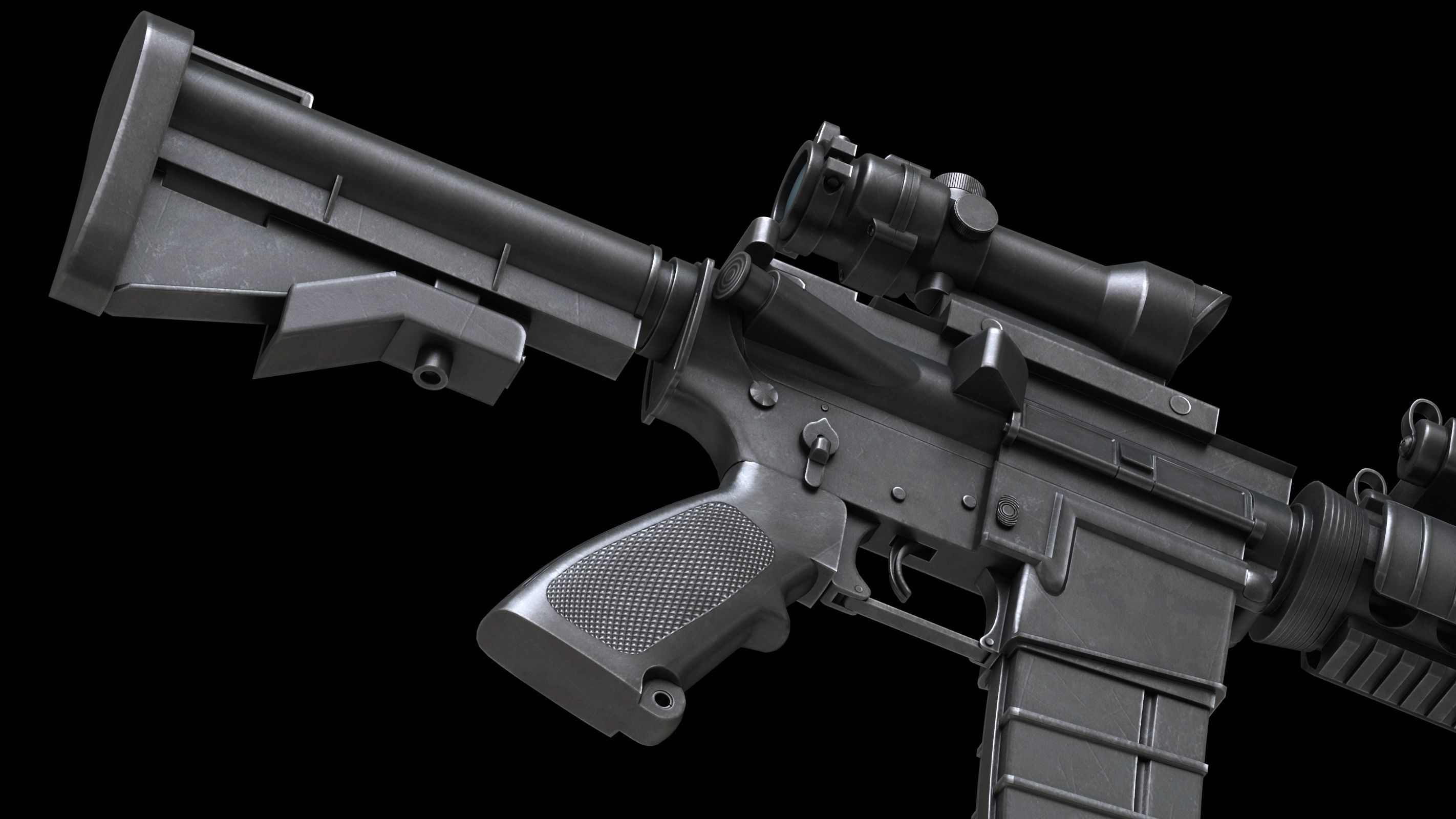 Colt Canada C8SFW Low Poly Low-poly 3D model_11