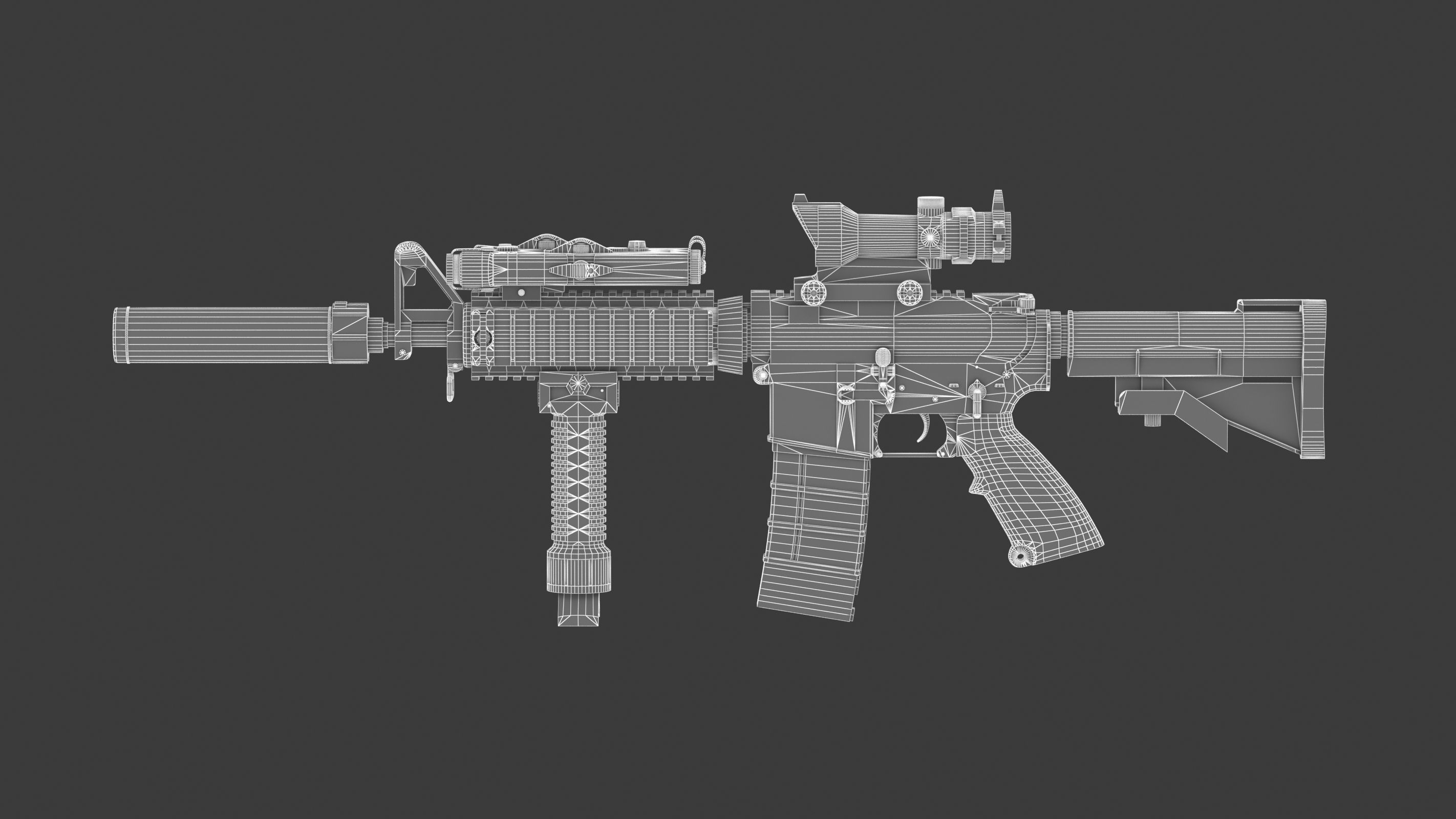 Colt Canada C8SFW Low Poly Low-poly 3D model_17