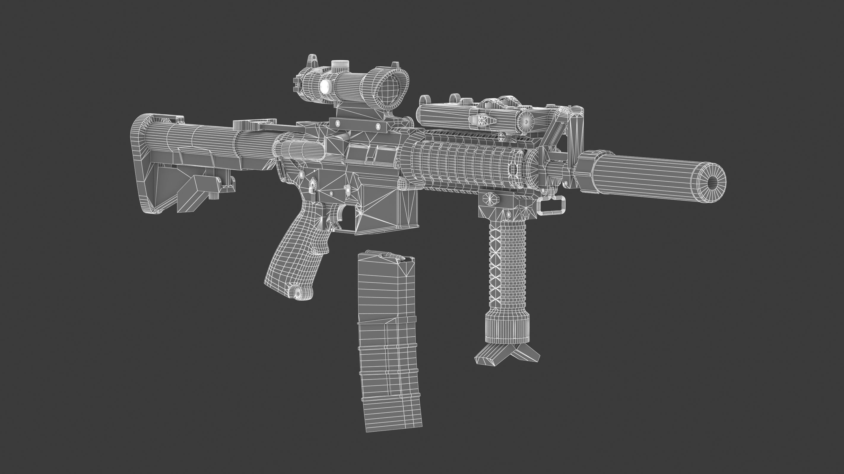 Colt Canada C8SFW Low Poly Low-poly 3D model_19