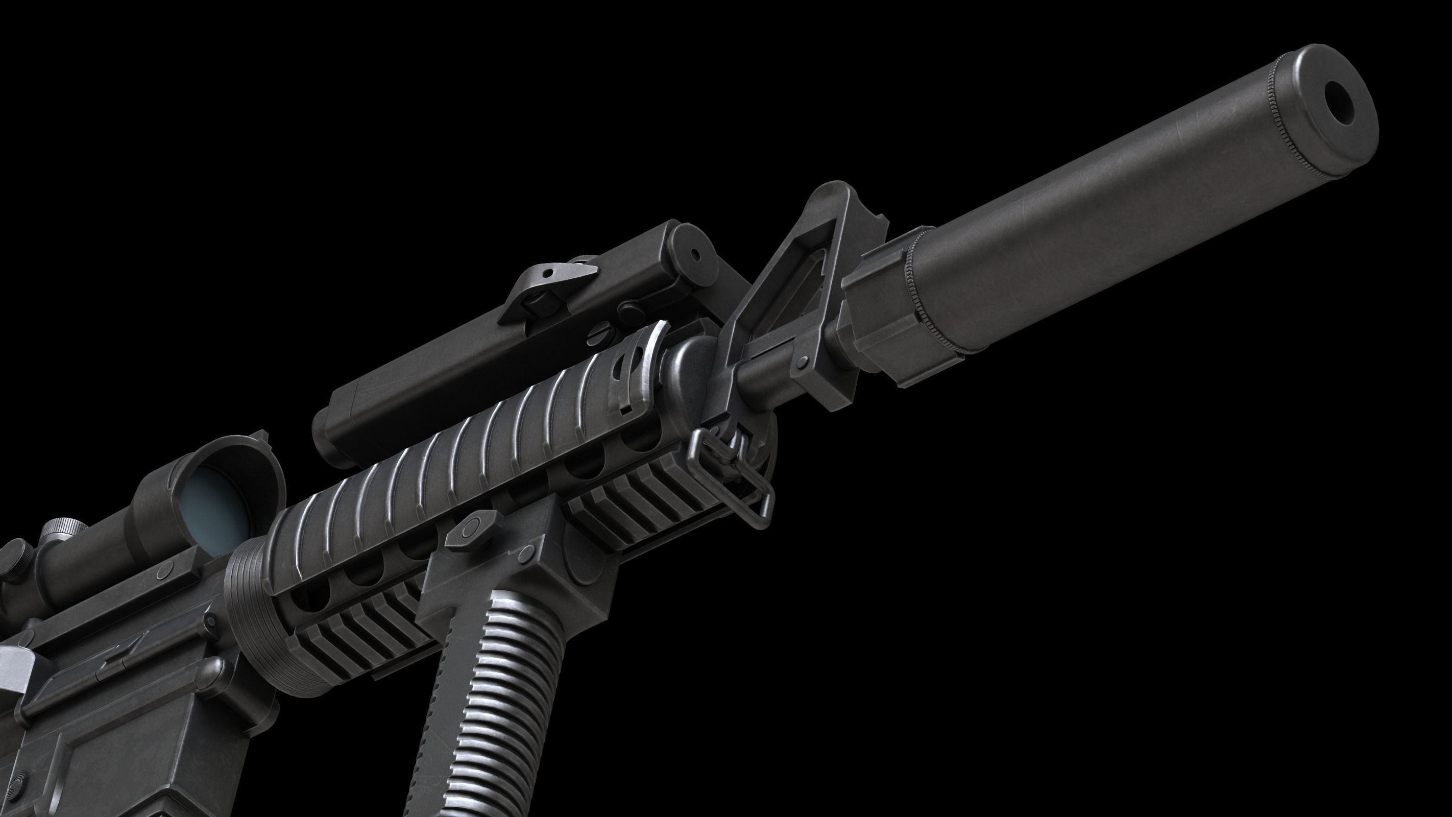 Colt Canada C8SFW Low Poly Low-poly 3D model_12