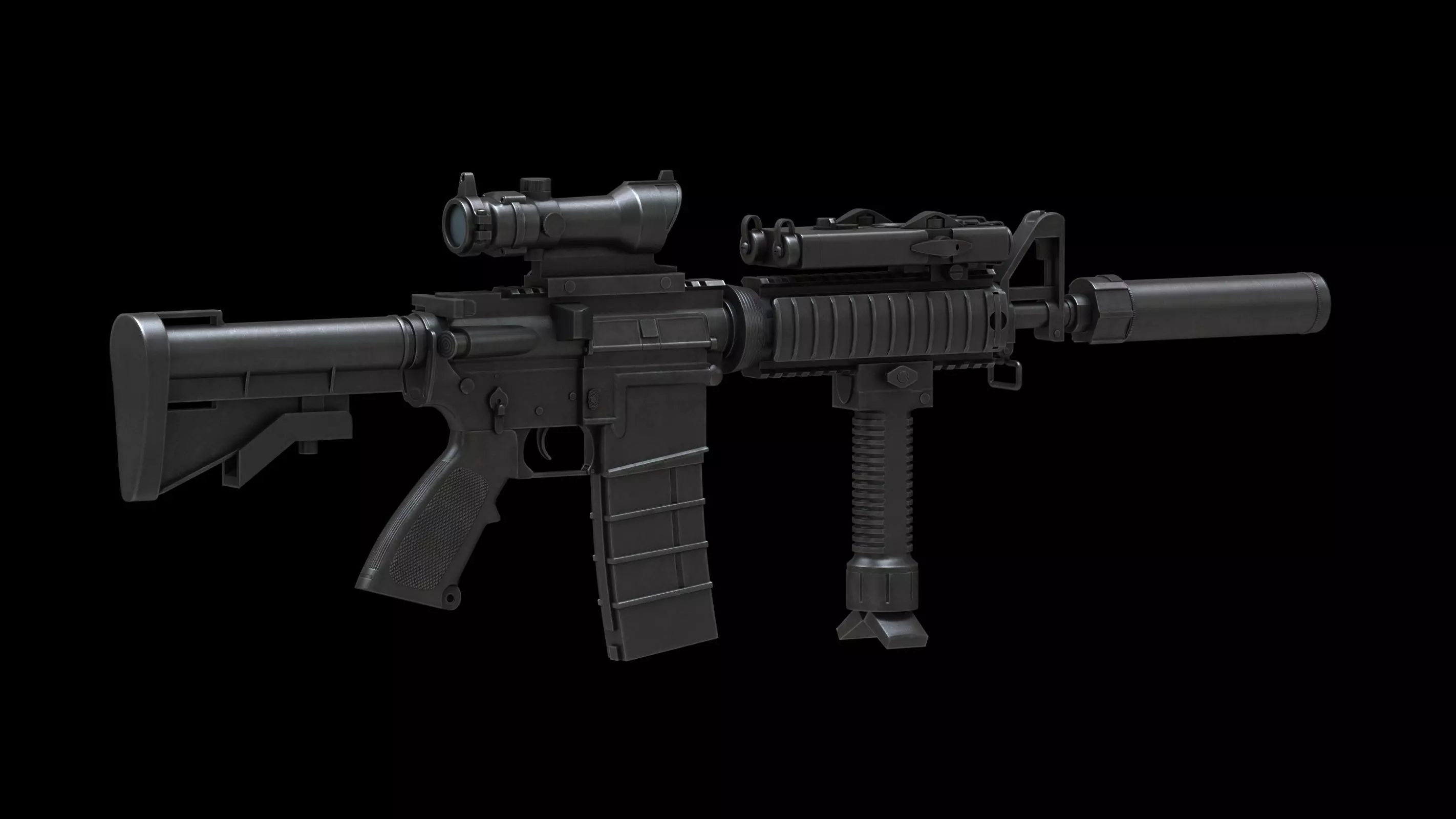 Colt Canada C8SFW Low Poly Low-poly 3D model_0